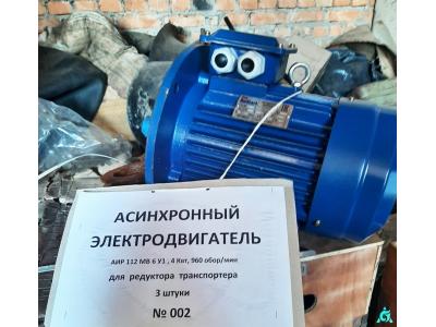 Оборудование навозоудаления (асинхронный электродвигатель - 3 шт.), инв. №002 (Витебская обл., Браславский р-н, аг.Друя, ул. Браславская, 62)