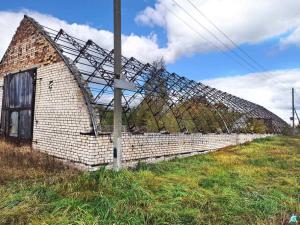 Арочник (мехдвор) каркас 624 м2 (48м х 13м) под разборку (Витебская обл., Глубокский р-н, д.Озерцы, ул. Советская, 25)
